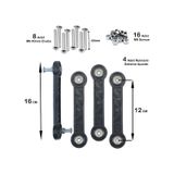 Beşik Sallama Aparatı 12 Cm Siyah M6 4 Adet Pk001ay00506 Renkli
