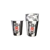Beşiktaş Baskılı Karton Bardak 8 Adet
