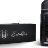 Beşiktaş Çelik Termos Bardaklı Kapak Siyah 650 Ml