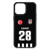 Beşiktaş Dušan Vlahović Forma iPhone 13 Pro Max Kılıf (Cam) - Lisanslı Orijinal