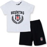 Beşiktaş Erkek Bebek Pijama Takımı Bisiklet Yaka Kısa Kol Reçme - Siyah - 3 - 6 Ay