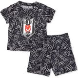 Beşiktaş Erkek Bebek Pijama Takımı Bisiklet Yaka Kısa Kol Reçme - Siyah - 6 - 9 Ay