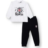 Beşiktaş Erkek Bebek Pijama Takımı Bisiklet Yaka Long Sleeve Reçme - Siyah - 9 - 12 Ay