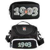 Beşiktaş Erkek Çocuk 1903 Baskılı Beslenme Çantası Ve Kalemlik Seti (İkili Set) - Me25345