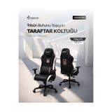 Beşiktaş Fanchair x Siyah Beyaz Lisanslı Oyuncu Koltuğu