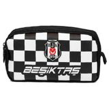 Beşiktaş İki Gözlü Erkek Çocuk Yazılı Beyaz - Siyah Okul Kalem Çantası/Kalemlik - 26352