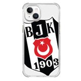 Beşiktaş Iphone 13 Uyumlu Beşiktaş Büyük Logo Telefon Kılıfı Şeffaf