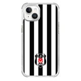 Beşiktaş Iphone 13 Uyumlu Beşiktaş Çubuklu Logo Telefon Kılıfı Siyah