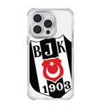 Beşiktaş Iphone 14 Pro Uyumlu Beşiktaş Büyük Logo Telefon Kılıfı Siyah