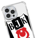Beşiktaş Iphone 15 Pro Uyumlu Büyük Logo Telefon Kılıfı Siyah