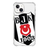 Beşiktaş Iphone 15 Uyumlu Büyük Logo Telefon Kılıfı Siyah