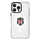 Beşiktaş Iphone 16 Pro Max Uyumlu Magsafe Logo Telefon Kılıfı Siyah
