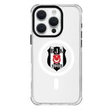 Beşiktaş Iphone 16 Pro Uyumlu Magsafe Logo Telefon Kılıfı Siyah