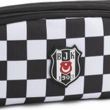 Beşiktaş Kalem Çantası Siyah Beyaz Dama Desenli 2 Bölmeli Kalemlik