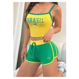BEŞİKTAŞ KÖSTEBEK Vintage Brasil Şort Tişört Alt Üst Takım