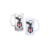 Beşiktaş Kulplu Bira Bardağı Buzlu veya Şeffaf Seçenekli 0131