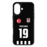 Beşiktaş Leandro Trossard Forma iPhone 16 Kılıf (Cam) - Lisanslı Orijinal