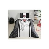 Beşiktaş Lisanslı 1903 Glow Pamuk Tek Kişilik Nevresim Takımı 120x200 cm Lastikli Çarşaf