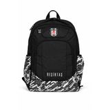 Beşiktaş Lisanslı Çok Bölmeli Sırt Çantası - Su İtici Kumaşlı Desenli Laptop Okul Çantası