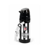 Beşiktaş Lisanslı Çubuklu Çelik Matara - Pipetli Kilitli Kapak Okul Suluğu 425 ml