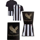 Beşiktaş Lisanslı Çubuklu Forma Hediyelik Ahşap Kutulu Kara Kartalım Umbro 24/25 Sezon - 7 - 8 Yaş - Siyah - Beyaz