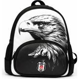 Beşiktaş Lisanslı Karakartal Anaokulu Çantası - Su Itici Kumaşlı Küçük Boy Kreş ve Okul Sırt Çantası - Siyah