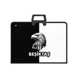 Beşiktaş Lisanslı Parçalı Kartal Baskılı Proje Çantası - Askılı Fermuarlı Resim Çantası 35X50 Cm