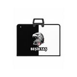 Beşiktaş Lisanslı Parçalı Kartal Baskılı Proje Çantası - Askılı Fermuarlı Resim Çantası 35X50 Cm