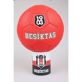 Beşiktaş Lisanslı Premium Futbol Topu No:5 Kırmızı Renkli Makine Dikişli İç ve Dış Alan Kullanımı