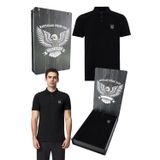 Beşiktaş Lisansli Siyah Polo T-Shirt Lazer Kutu Hediyeli