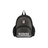 Beşiktaş Official Lisanslı Me Team İnce Çubuk Desenli Suni Deri Okul Çantası, Siyah