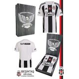 Beşiktaş Orijinal 24-25 Çubuklu Siyah-Beyaz Forma Hediyelik Ahşap Kutulu