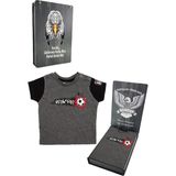 Beşiktaş Orijinal Antrasit Bebek T-Shirt Kişiye Özel Hediyelik Ahşap Kutulu - Siyah - Beyaz - 3 - 6 Ay