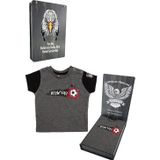 Beşiktaş Orijinal Antrasit Bebek T-Shirt Kişiye Özel Hediyelik Ahşap Kutulu