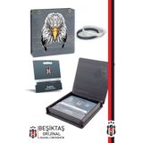 Beşiktaş Orijinal Lisanslı 2'li Silikon Bileklik Kartal Baskılı Hediyelik Ahşap Kutulu