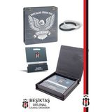 Beşiktaş Orijinal Lisanslı 2'li Siyah-Beyaz Silikon Bileklik Hediyelik Ahşap Kutulu