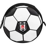 Beşiktaş Orijinal Lisanslı 3D Futbol Topu Tasarımlı Kalemlik - Suni Deri Detaylı Astar Destekli Kalem Çantası