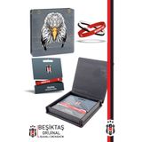 Beşiktaş Orijinal Lisanslı 3'lü BJK Silikon Bileklik Kartal Baskılı Hediyelik Ahşap Kutulu