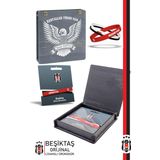 Beşiktaş Orijinal Lisanslı 3'lü BJK Silikon Yetişkin Bileklik Hediyelik Ahşap Kutulu