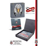 Beşiktaş Orijinal Lisanslı 3'lü BJK Silikon Yetişkin Bileklik Kartal Baskılı Hediyelik Ahşap Kutulu