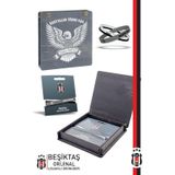 Beşiktaş Orijinal Lisanslı 3'lü Siyah Beyaz Silikon Yetişkin Bileklik Hediyelik Ahşap Kutulu