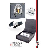 Beşiktaş Orijinal Lisanslı Fashion Ayarlanabilir Bileklik Kartal Baskılı Hediyelik Ahşap