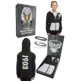 Beşiktaş Orijinal Lisanslı Kartal Baskı Kapüşonlu Çocuk Sweat + Bileklik Set Hediyelik Ahşap Kutulu