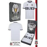 Beşiktaş Orijinal Lisanslı Nostalji Beyaz Bjk Çocuk Forma Bjk Kartal Baskılı Hediyelik Ahşap Kutu