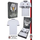 Beşiktaş Orijinal Lisanslı Nostalji Beyaz Bjk Forma Bjk Kartal Baskılı Hediyelik Ahşap Kutu