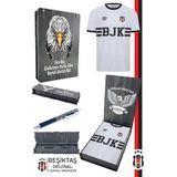 Beşiktaş Orijinal Lisanslı Nostalji Beyaz Bjk Forma + Tükenmez Hybrit Kalem Set Hediyelik Ahşap Kutu