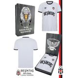 Beşiktaş Orijinal Lisanslı Nostalji Beyaz Çocuk Forma Bjk Kartal Baskılı Hediyelik Ahşap Kutu