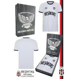 Beşiktaş Orijinal Lisanslı Nostalji Beyaz Çocuk Forma Kişiye Özel Hediyelik Ahşap Ku