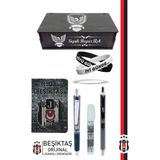 Beşiktaş Orijinal Lisanslı Premium Kalem Bileklik Bloknot Silgi Hediyelik Set - Beyaz