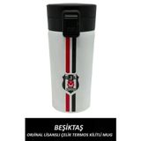 Besiktas Orjinal Lisansli Celik Termos Kilitli Mug 400 Ml (Beyaz)